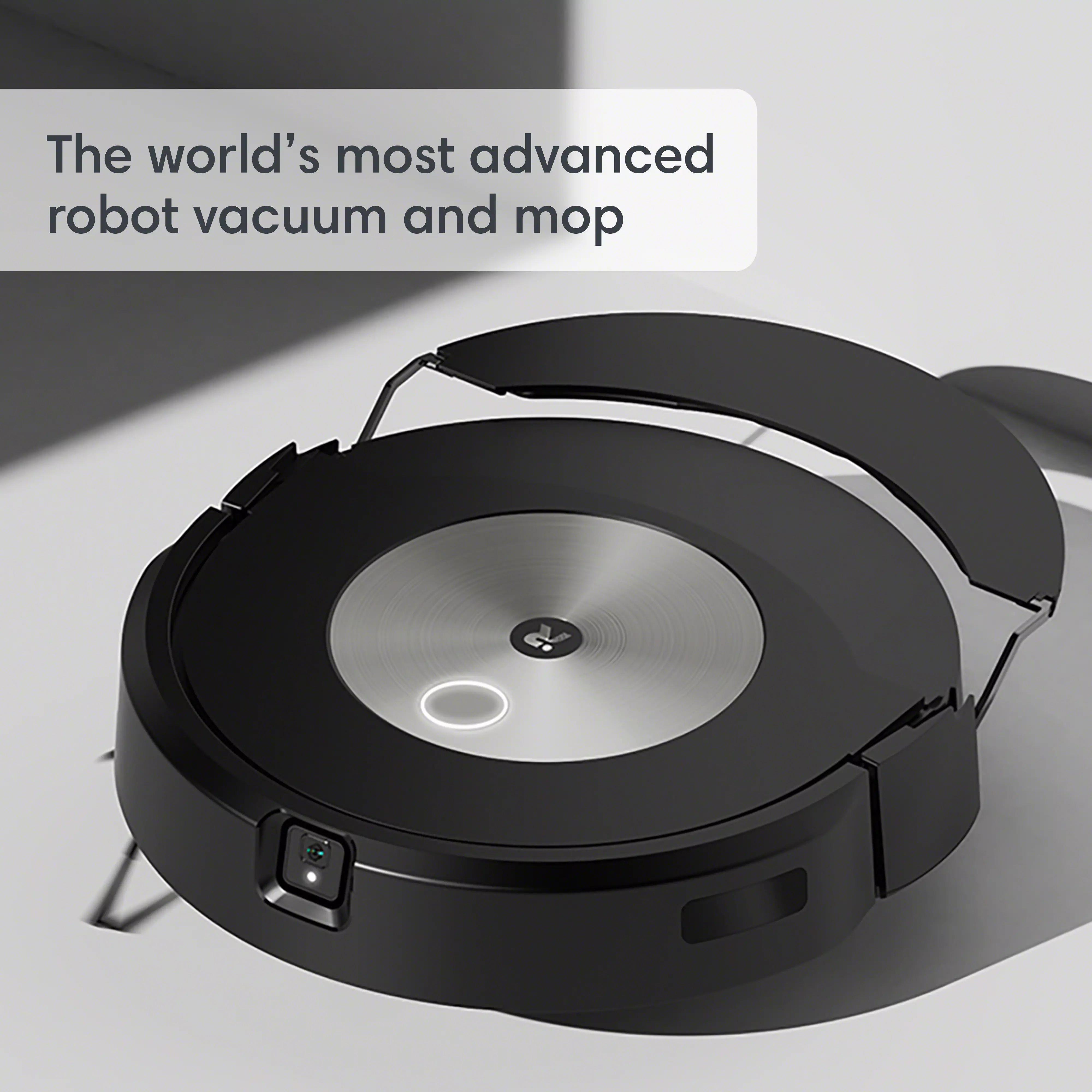 iRobot Roomba Combo i8 (i8176) Vacuum and Mop Robot with 2nd Collection  Container with Mop Pad, Intelligent Cating, Voice Assistant Compatible,  WLAN, Individual Setting via App, Light Silver : : Home 